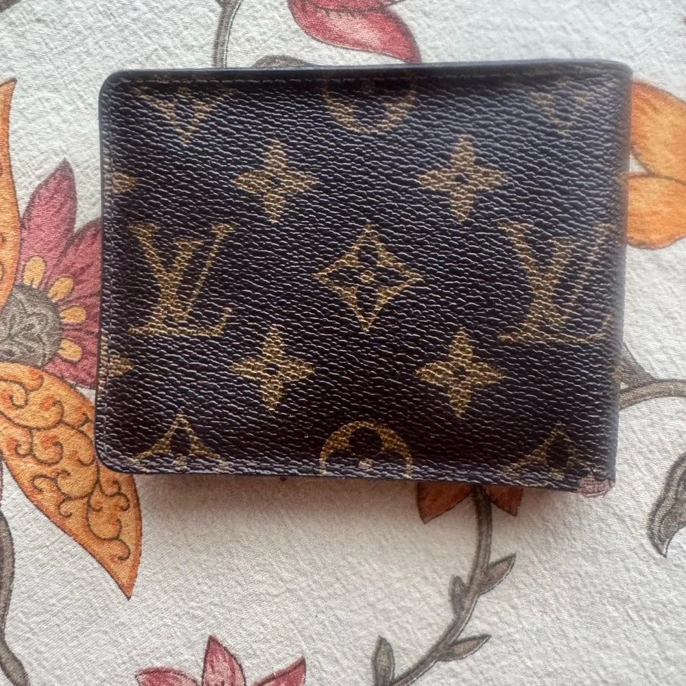 Louis Vuitton Monogram Canvas Money Clip Wallet in Brown and Gold